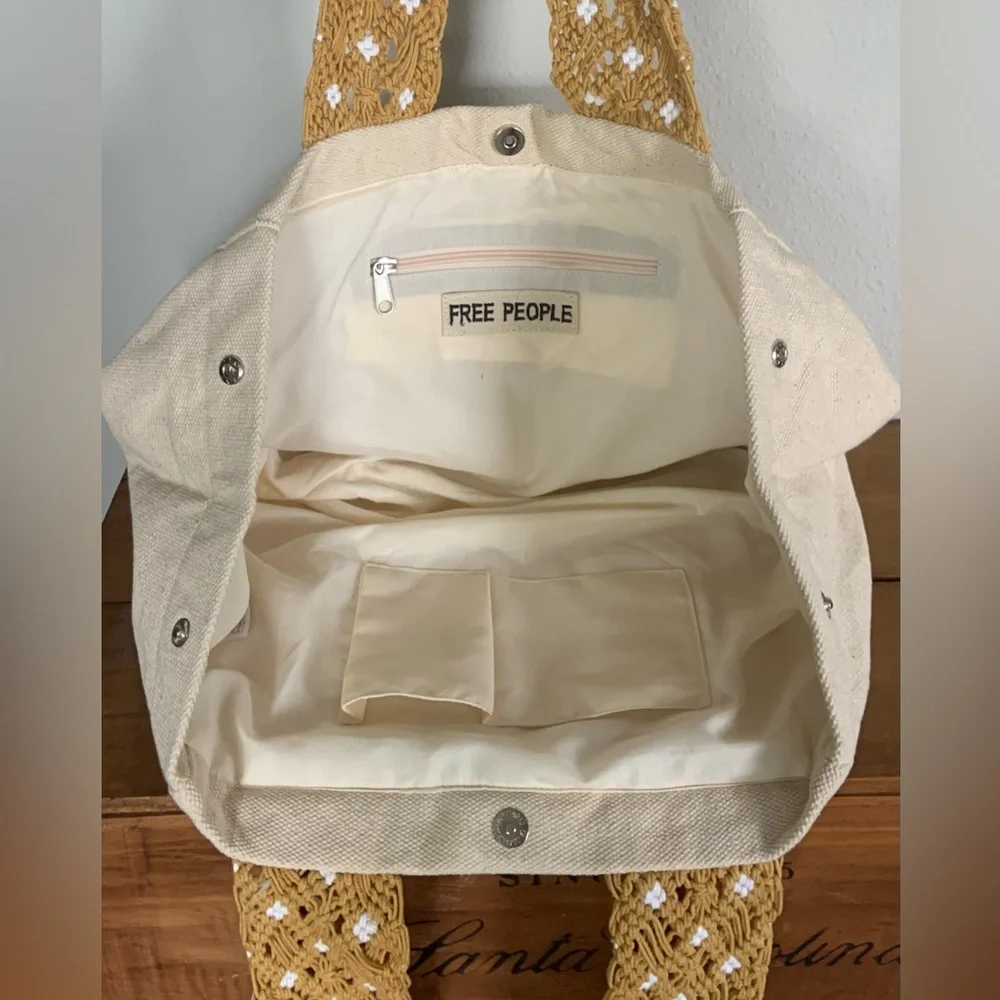 Free People ~ Mia Macrame Strap Tote ~ NWT - Picture 7 of 16